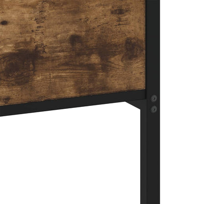 Kovový Rám Postele Bez Matrace Kouřový Dub