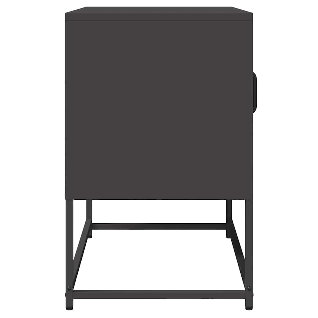 Tv Skříňka Černá 68X39X60,5 Cm Ocel Válcovaná Za Studena