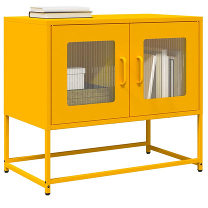 Tv Skříňka Černá 68X39X60,5 Cm Ocel Válcovaná Za Studena