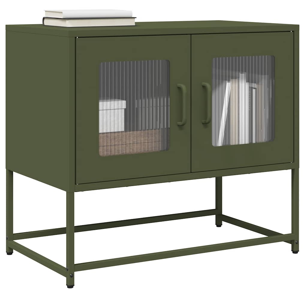 Tv Skříňka Černá 68X39X60,5 Cm Ocel Válcovaná Za Studena