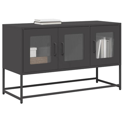 Tv Skříňka Černá 68X39X60,5 Cm Ocel Válcovaná Za Studena