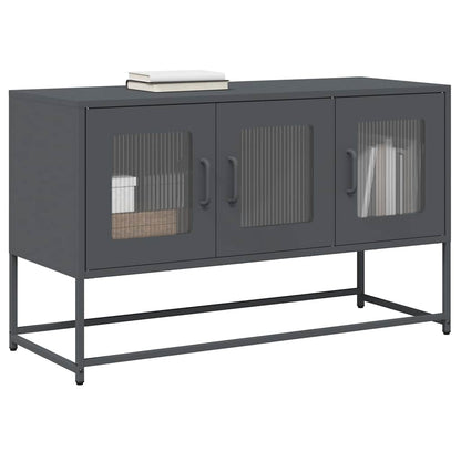 Tv Skříňka Černá 68X39X60,5 Cm Ocel Válcovaná Za Studena