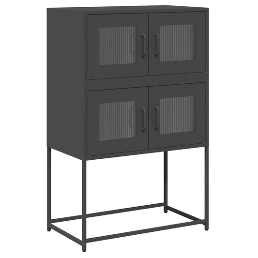 Skříň Highboard Černá Ocel