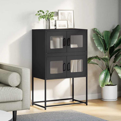 Skříň Highboard Černá Ocel