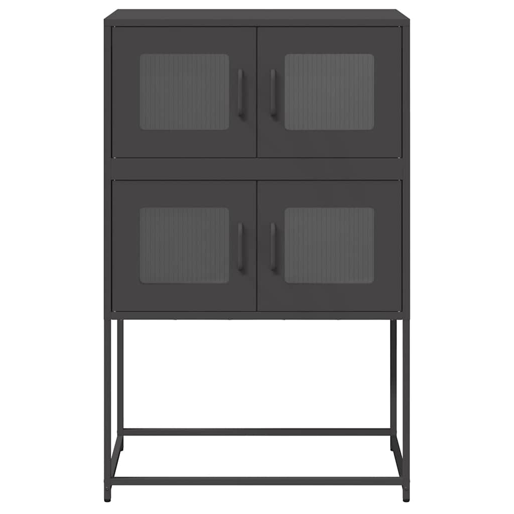 Skříň Highboard Černá Ocel