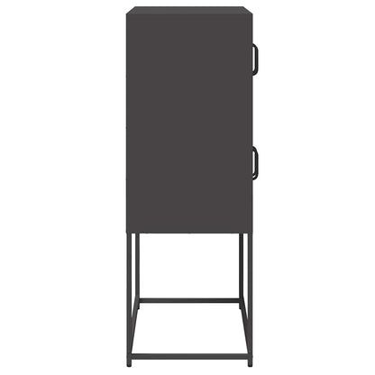 Skříň Highboard Černá Ocel