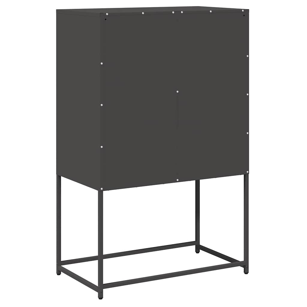 Skříň Highboard Černá Ocel