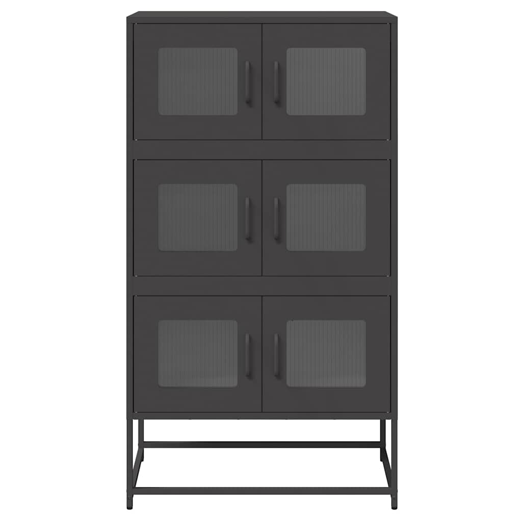 Skříň Highboard Černá Ocel
