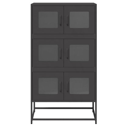 Skříň Highboard Černá Ocel
