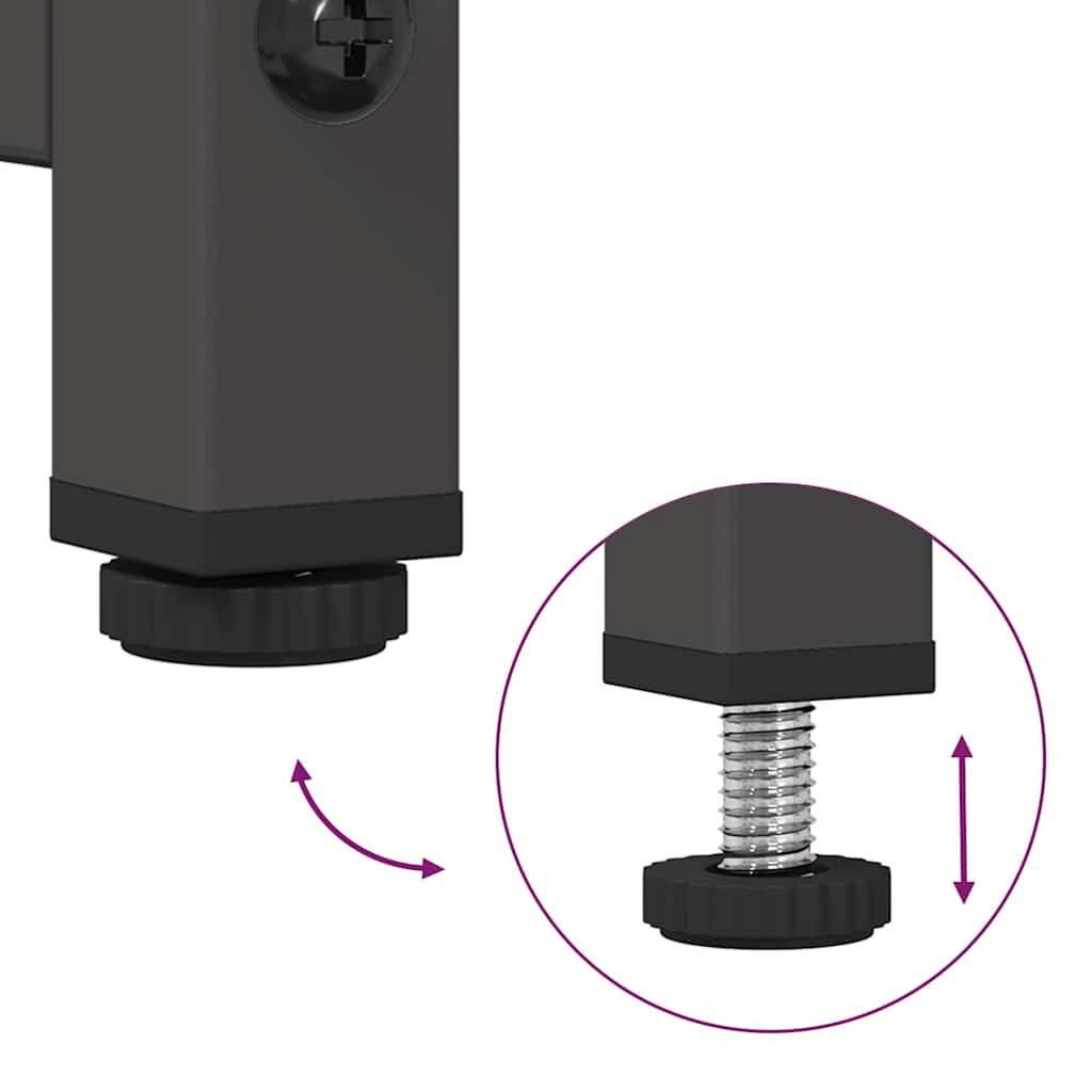 Skříň Highboard Černá Ocel