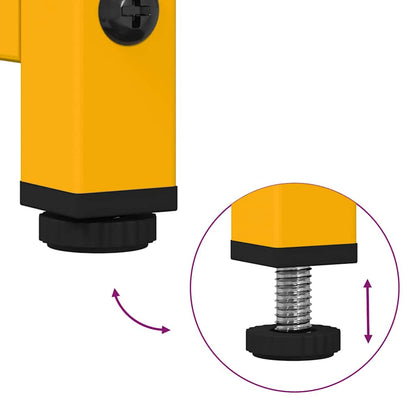 Skříň Highboard Hořčicově Žlutá 68X39X111,5 Cm Ocel