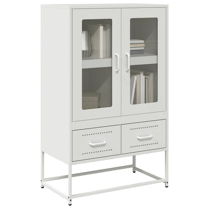 Skříň Highboard Hořčicově Žlutá 68X39X111,5 Cm Ocel