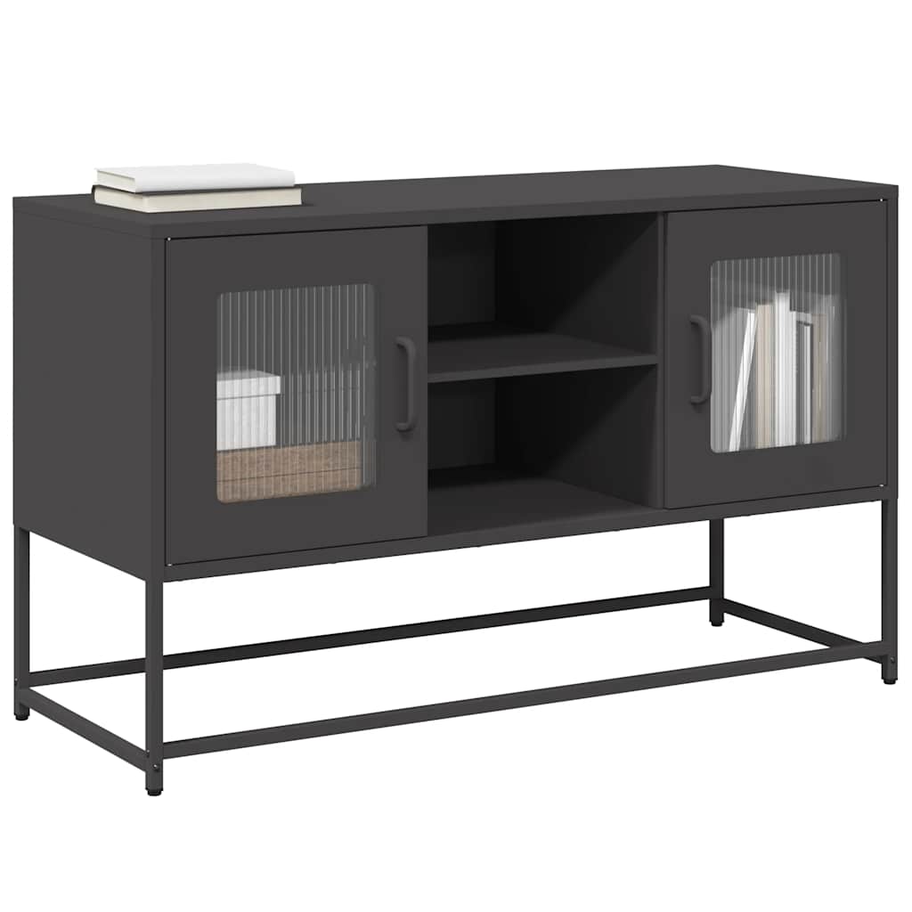 Tv Skříňka Černá 68 X 39 X 60,5 Cm Ocel