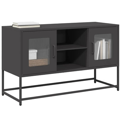 Tv Skříňka Černá 68 X 39 X 60,5 Cm Ocel