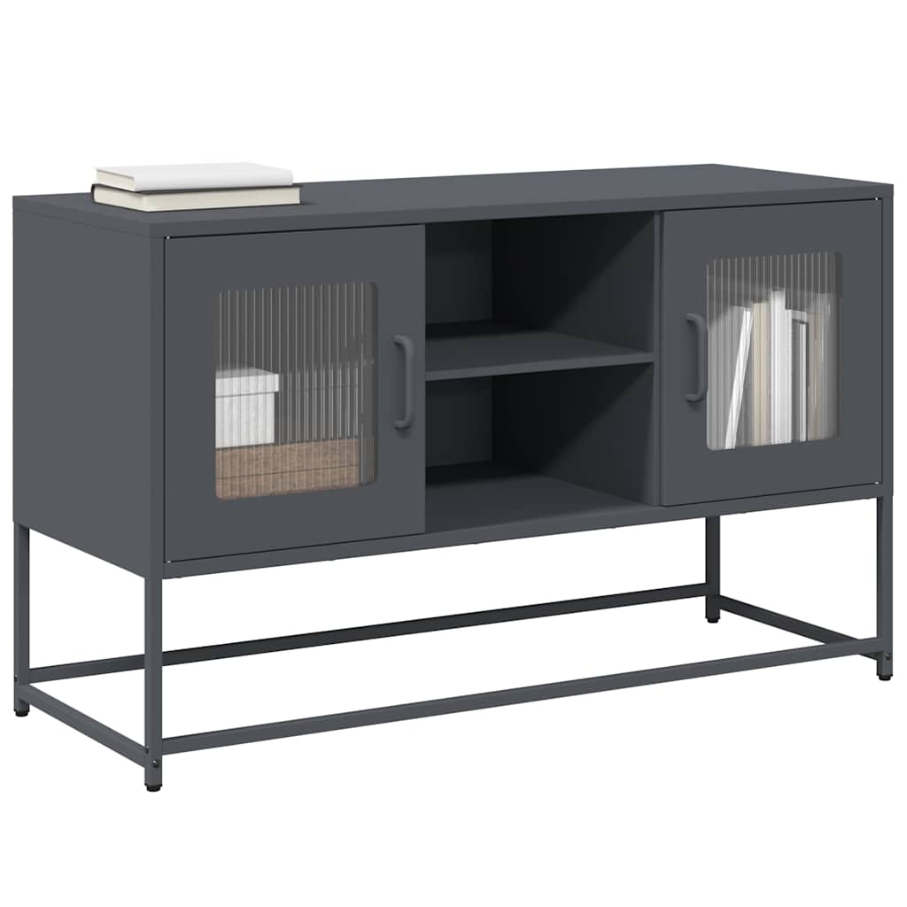 Tv Skříňka Černá 68 X 39 X 60,5 Cm Ocel