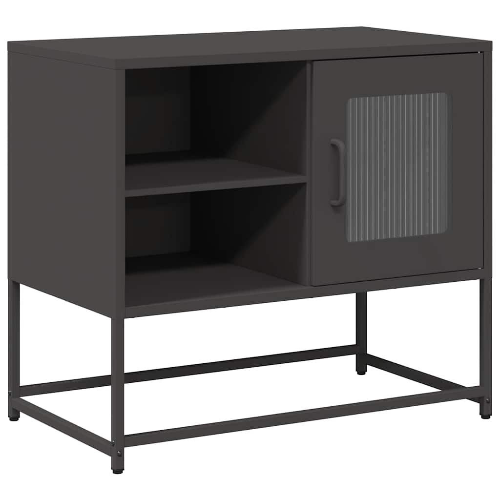 Tv Skříňka Černá 68 X 39 X 60,5 Cm Ocel