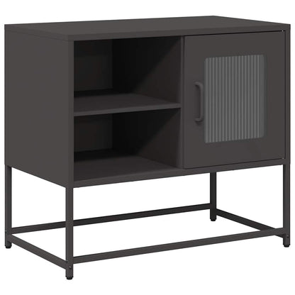 Tv Skříňka Černá 68 X 39 X 60,5 Cm Ocel