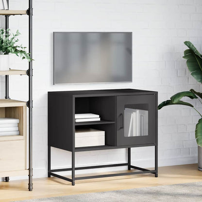 Tv Skříňka Černá 68 X 39 X 60,5 Cm Ocel