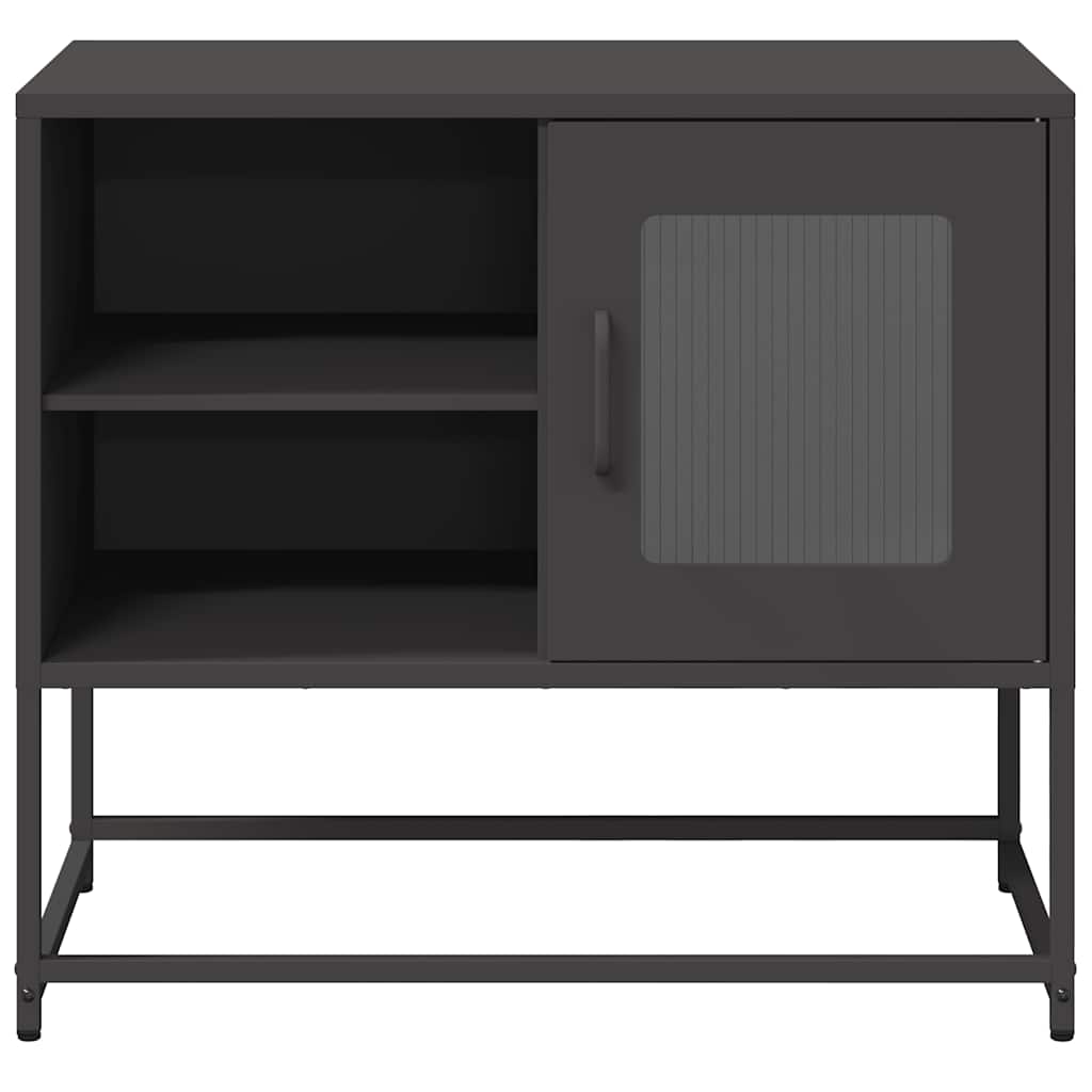 Tv Skříňka Černá 68 X 39 X 60,5 Cm Ocel