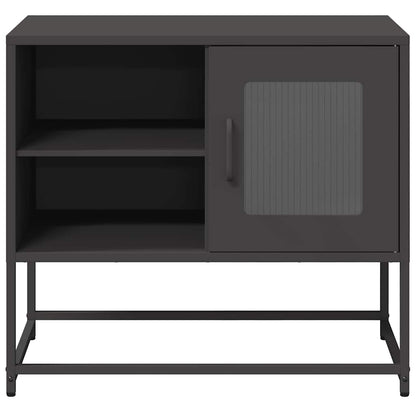 Tv Skříňka Černá 68 X 39 X 60,5 Cm Ocel