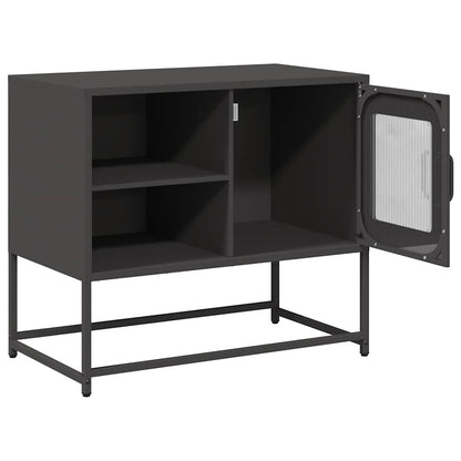 Tv Skříňka Černá 68 X 39 X 60,5 Cm Ocel
