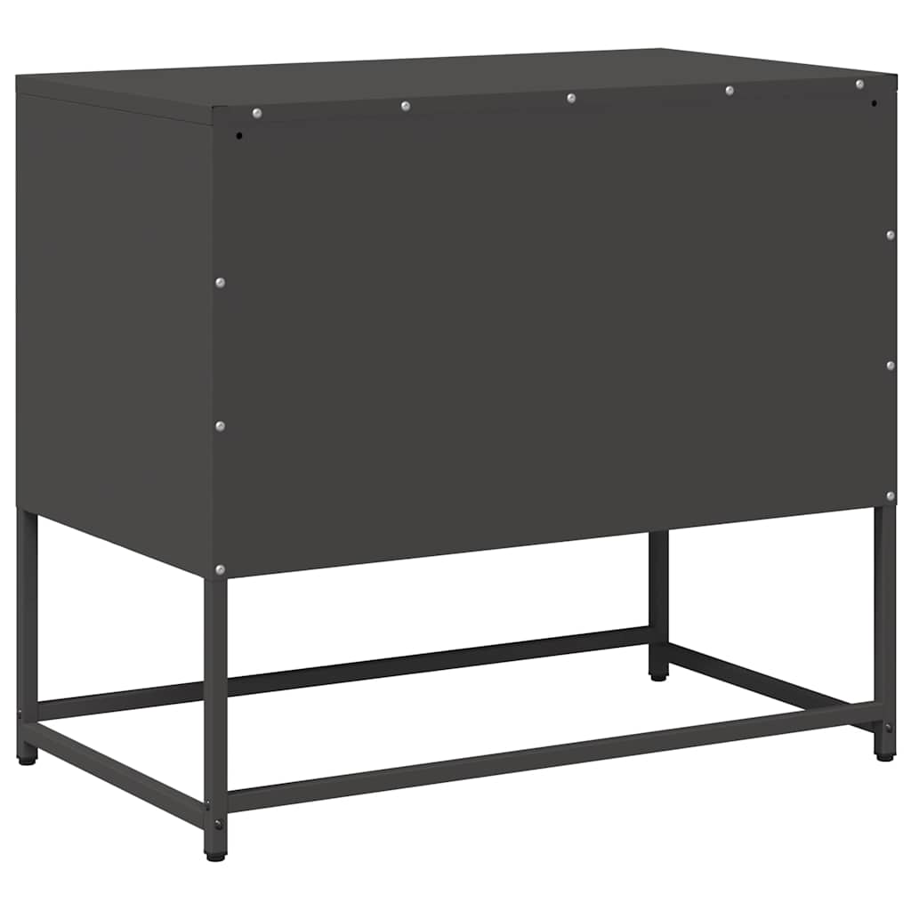 Tv Skříňka Černá 68 X 39 X 60,5 Cm Ocel