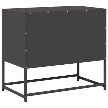 Tv Skříňka Černá 68 X 39 X 60,5 Cm Ocel