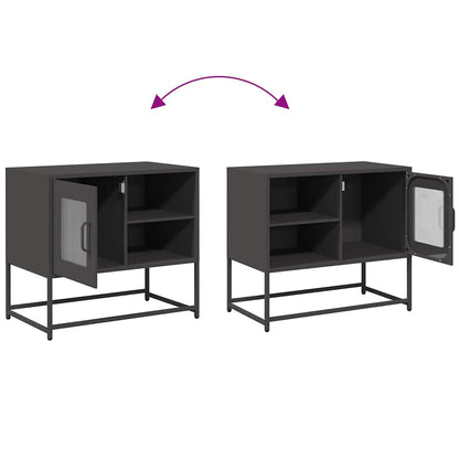 Tv Skříňka Černá 68 X 39 X 60,5 Cm Ocel