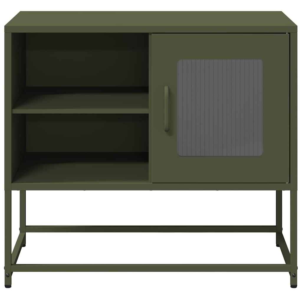 Tv Skříňka Černá 68 X 39 X 60,5 Cm Ocel