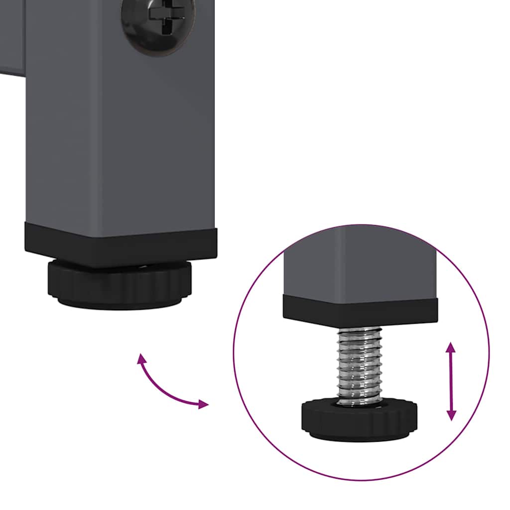 Příborník Antracitový 100,5X39X107 Cm Ocel Válcovaná Za Studena