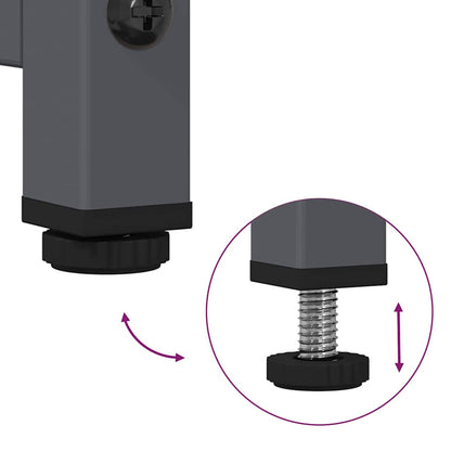 Příborník Antracitový 100,5X39X107 Cm Ocel Válcovaná Za Studena