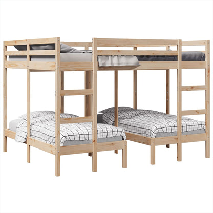 Rám Trojité Patrové Postele 160X200/80X160 Cm Masivní Borovice