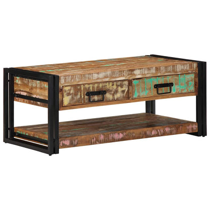 Konferenční Stolek Vícebarevný 90X50X38 Cm Recyklované Dřevo