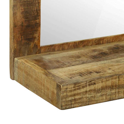 Koupelnové Zrcadlo Hnědá 50 X 22 X 70 Cm Masivní Mangové Dřevo