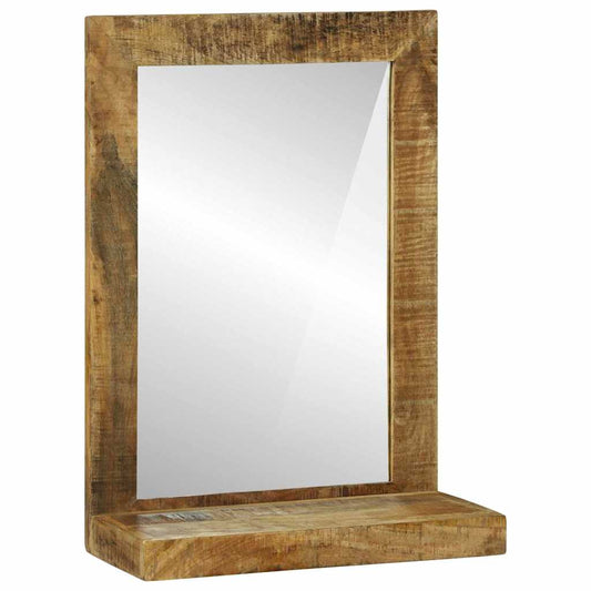 Koupelnové Zrcadlo Hnědá 50 X 22 X 70 Cm Masivní Mangové Dřevo