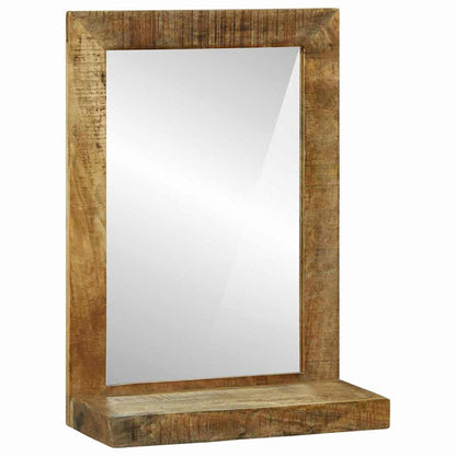 Koupelnové Zrcadlo Hnědá 50 X 22 X 70 Cm Masivní Mangové Dřevo