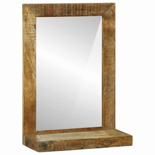 Koupelnové Zrcadlo Hnědá 50 X 22 X 70 Cm Masivní Mangové Dřevo