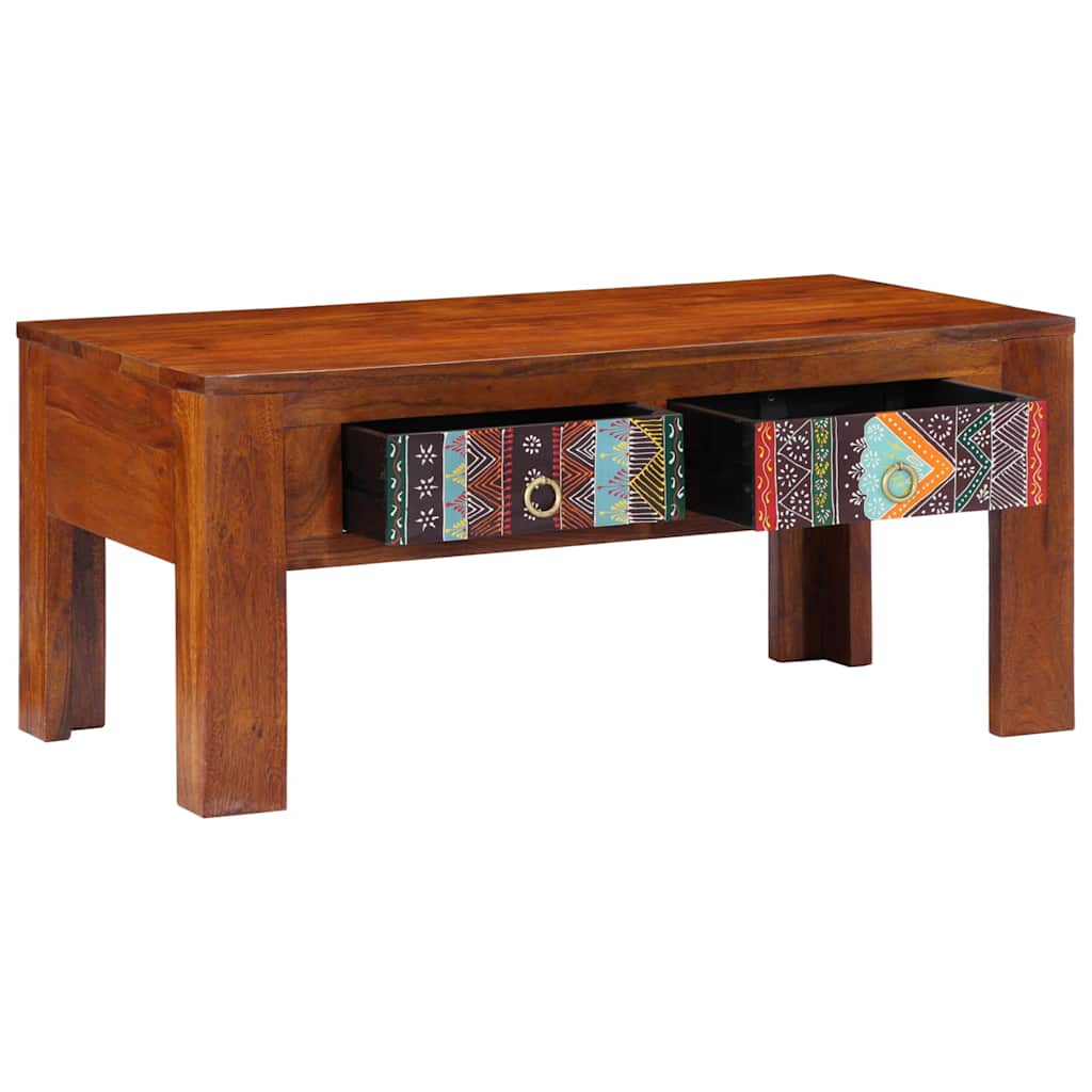 Konferenční Stolek 90 X 50 X 40 Cm Masivní Akáciové Dřevo