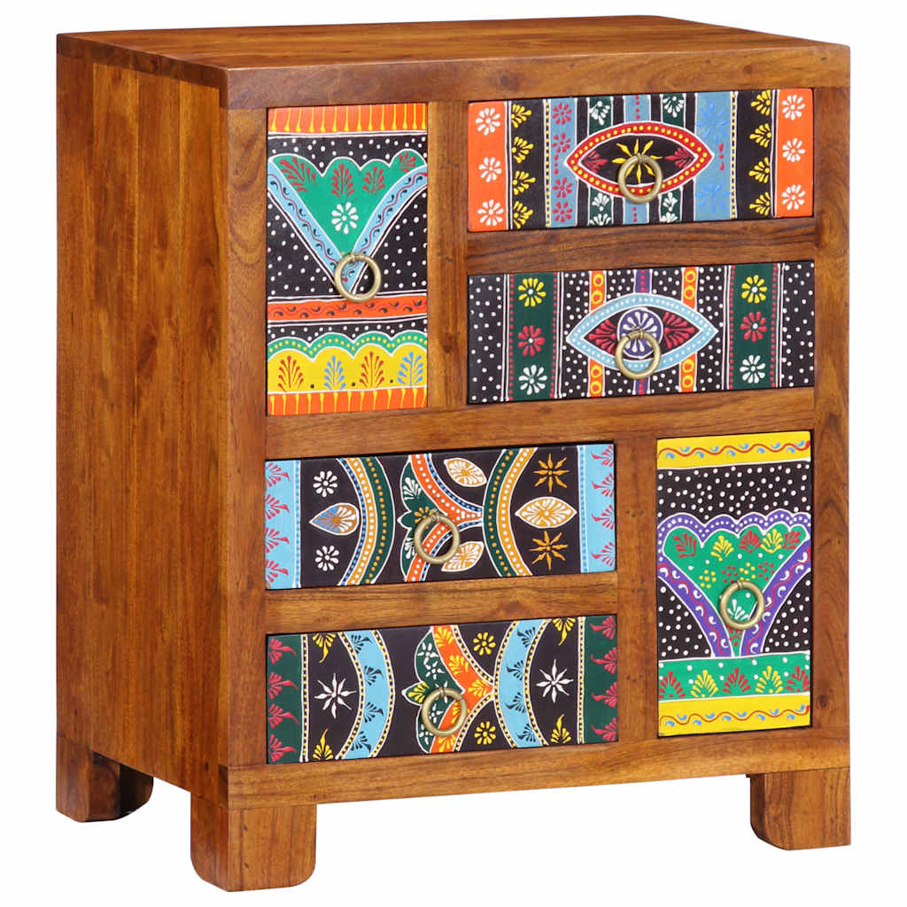 Příborník Multicolour 50X35X60 Masivní Dřevo Akácie