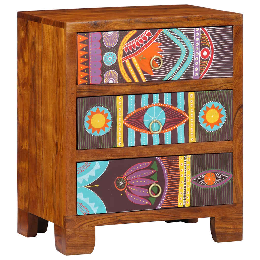 Příborník Multicolour 50X35X60 Masivní Dřevo Akácie