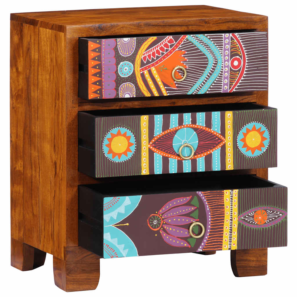 Příborník Multicolour 50X35X60 Masivní Dřevo Akácie