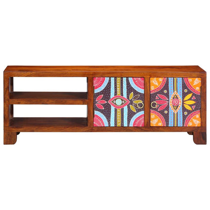 Tv Skříňka Multicolour 110X30X40 Masivní Dřevo Akácie