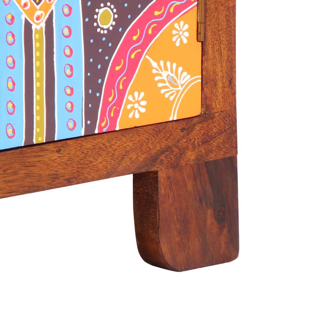 Tv Skříňka Multicolour 110X30X40 Masivní Dřevo Akácie