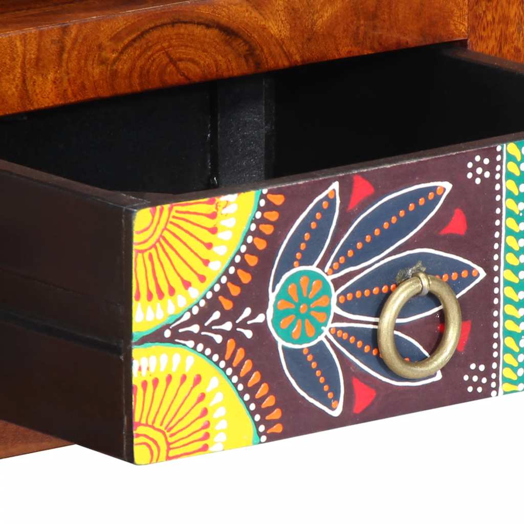 Nástěnná Tv Skříňka Multicolour 90X30X30 Masivní Dřevo Akácie