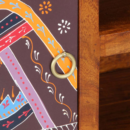 Tv Skříňka Multicolour 90X30X45 Masivní Dřevo Akácie