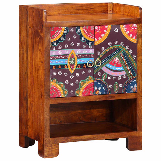 Skříň Na Obuv Hnědá 55 X 35 X 75 Cm Masivní Akátové Dřevo