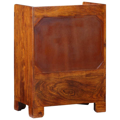 Skříň Na Obuv Hnědá 55 X 35 X 75 Cm Masivní Akátové Dřevo