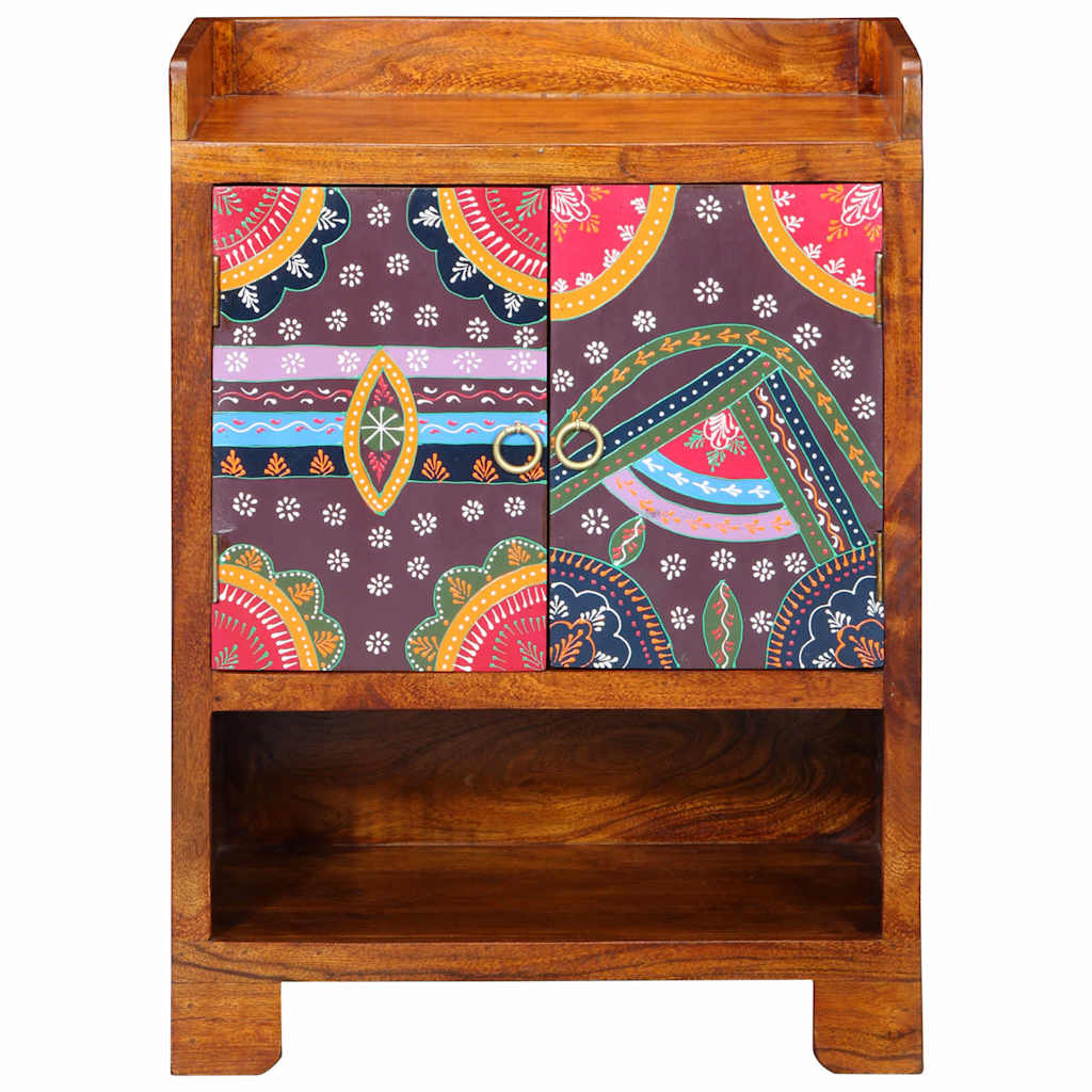 Skříň Na Obuv Hnědá 55 X 35 X 75 Cm Masivní Akátové Dřevo