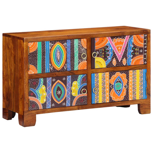Skříň Na Obuv Hnědá 90 X 35 X 55 Cm Masivní Akátové Dřevo