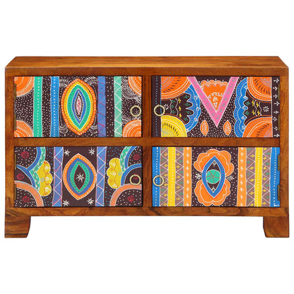Skříň Na Obuv Hnědá 90 X 35 X 55 Cm Masivní Akátové Dřevo